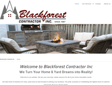 Tablet Screenshot of blackforestcontractor.ca